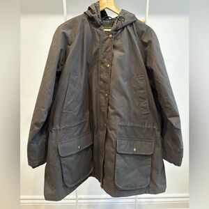 L.L. Bean Dark Brown Hooded Utility Jacket
